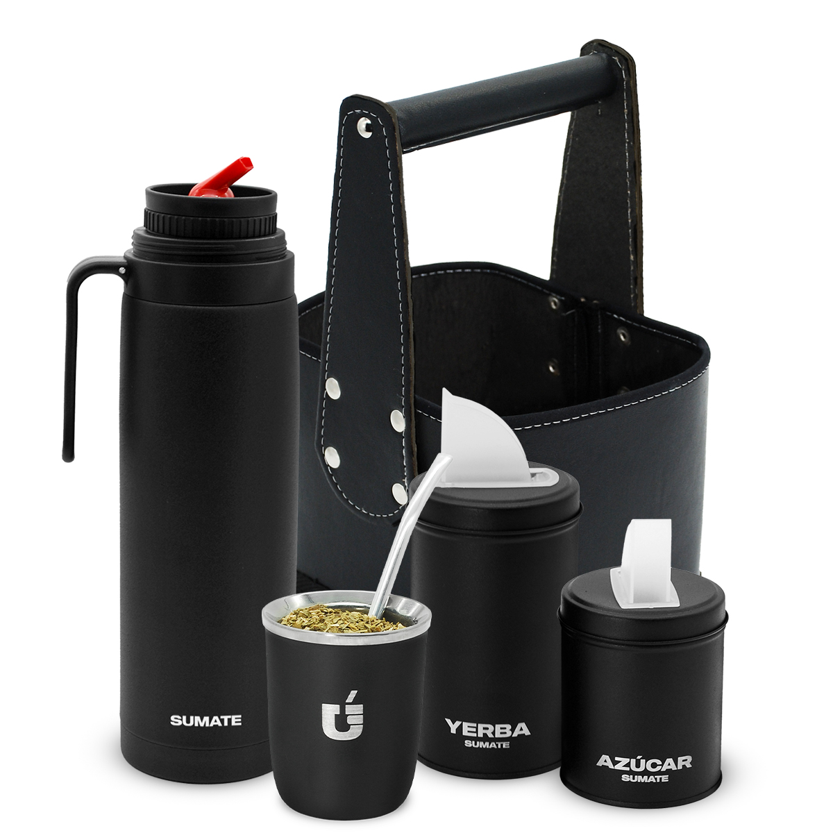 Termo Media Manija, Mate Viajero, Latas y Canasta Rígida