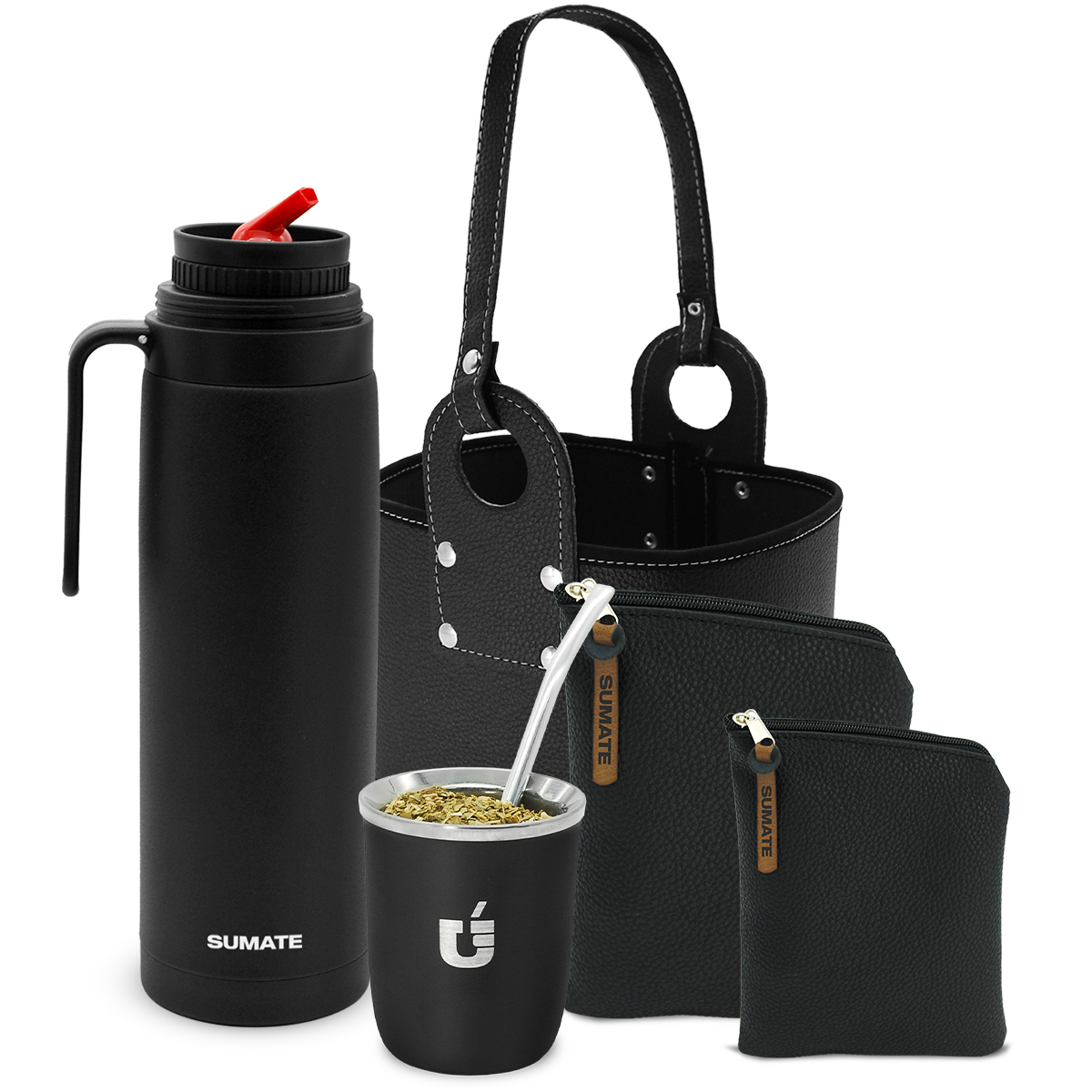 Termo Media Manija, Mate Viajero, Estuches y Canasta