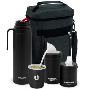 Termo Media Manija, Mate Viajero, Latas y Mochila