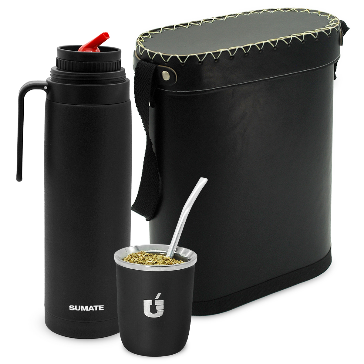 Termo Media Manija, Mate Viajero y Porta Termo