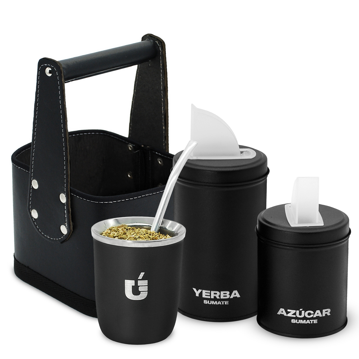 Mate Viajero, Canasta y Set Latas